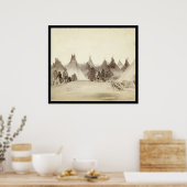 Miniconjou Indian Tipi Camp SD 1891 Poster (Keuken)