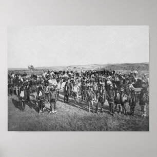 Miniconjou met witte soldaten poster