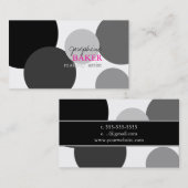 minieure kleur/zwart-witte stippen visitekaartje (Voorkant / Achterkant)