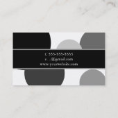 minieure kleur/zwart-witte stippen visitekaartje (Achterkant)