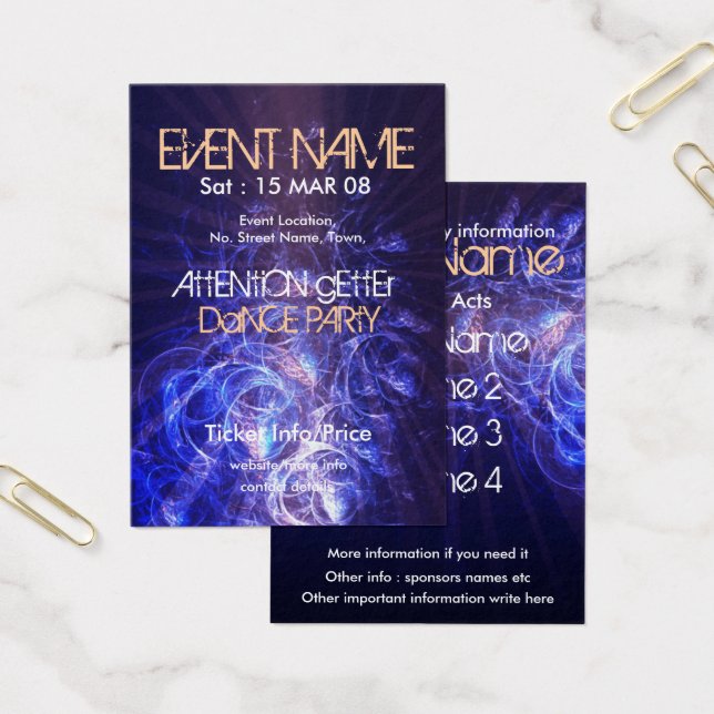 miniFLYER DE FÊTE D'ÉVÉNEMENT #005 (Bureau)