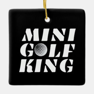 Minigolf King Minigolfer Champion Winner Keramisch Ornament