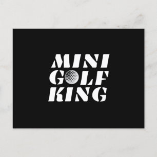 Minigolf Koning Minigolfer Kampioen Winnaar Briefkaart