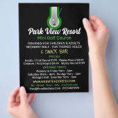 Minigolf Logo, Minigolfbaan Adverteren Flyer (Hand)