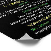 Minigolf Logo, Minigolfbaan Adverteren Poster (Hoek)