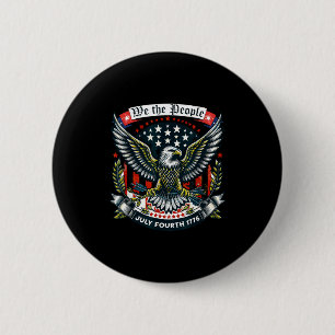 Minimaal 1776 Leven Vrijheid Streven Geluk Ronde Button 5,7 Cm