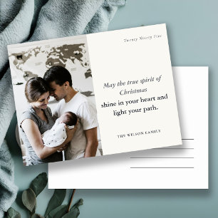 Minimaal 1 foto Black & White Christmas Spirit Feestdagenkaart