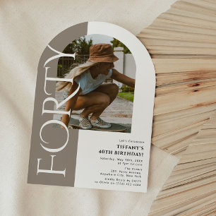 Minimaal 40 Arch Foto 40e verjaardag Kaart