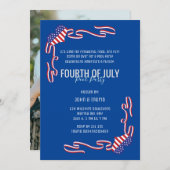 Minimaal 4 juli Pool Party Kaart (Voorkant / Achterkant)