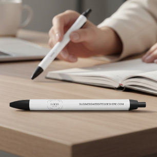 Minimaal aanpasbaar logo website eenvoudig bedrijf zwarte inkt pen