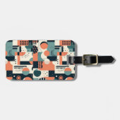 Minimaal Abstract naadloos patroon - geometrisch ( Bagagelabel (Voorkant horizontaal)