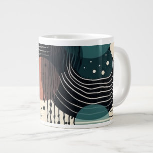 Minimaal Abstract Naadloos Patroon - Geometrisch ( Extra Grote Beker