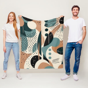 Minimaal Abstract Naadloos Patroon - Geometrisch ( Fleece Deken