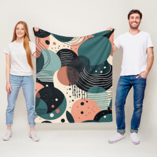 Minimaal Abstract Naadloos Patroon - Geometrisch ( Fleece Deken