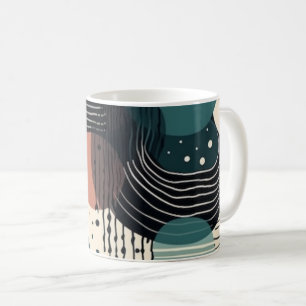 Minimaal Abstract Naadloos Patroon - Geometrisch ( Koffiemok