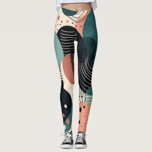 Minimaal Abstract Naadloos Patroon - Geometrisch ( Leggings