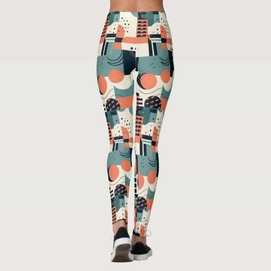 Minimaal Abstract naadloos patroon - geometrisch ( Leggings (Achterkant)
