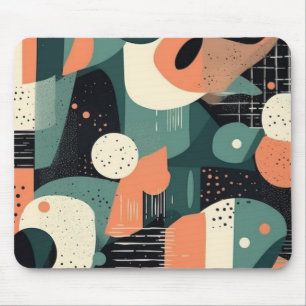 Minimaal Abstract Naadloos Patroon - Geometrisch ( Muismat