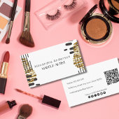 Minimaal Abstract Zwart Wit Goud Professioneel Visitekaartje