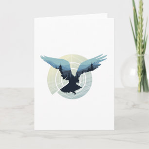 Minimaal Abstracte vogel Kaart