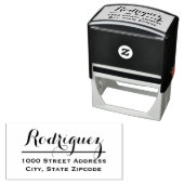 Minimaal achternaam script Retouradres Zelfinktende Stempel (In situ)