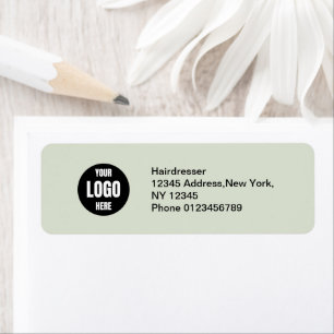 Minimaal adreslabel voor haarstudio's bij retour etiket