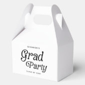 Minimaal Afstudeerder Party Retro Afstuderen Bedankdoosjes (Voorkant)