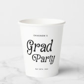 Minimaal Afstudeerder Party Retro Afstuderen Papieren Bekers (Voorkant)