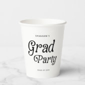 Minimaal Afstudeerder Party Retro Afstuderen Papieren Bekers (Achterkant)