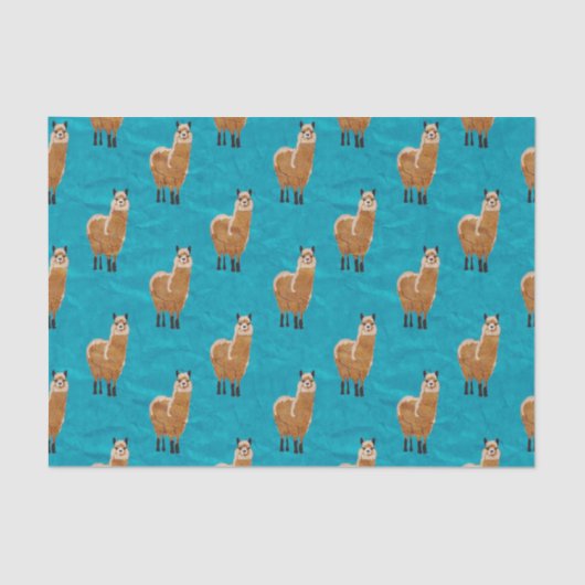 Minimaal alpaca Design Tissue Paper Tissuepapier (Voorkant)