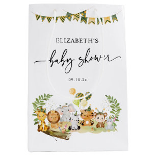 Minimaal Baby shower van de partij Oerwouden Medium Cadeauzakje