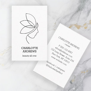 Minimaal, Beauty, Logo, Line Art Visitekaartje