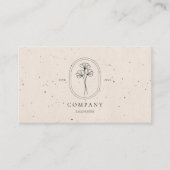 Minimaal beige getextureerd Visitekaartje (Voorkant)