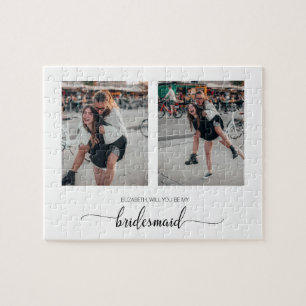 Minimaal ben je mijn Bridesmaid twee foto Legpuzzel