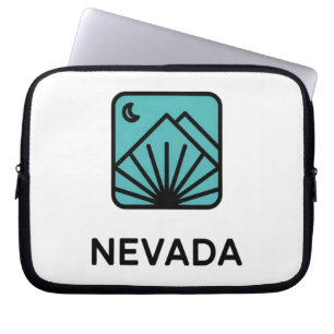 Minimaal bergnacht landschapsontwerp laptop sleeve