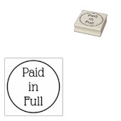 Minimaal "betaald in volledig" Rubberstempel Rubberstempel (Gestempeld)
