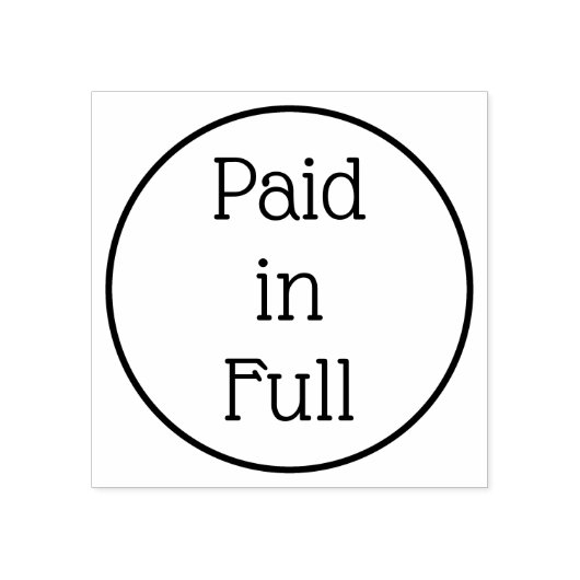 Minimaal "betaald in volledig" Rubberstempel Rubberstempel (Afrduk)