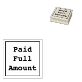 Minimaal "betaald volledig bedrag" Rubberstempel Rubberstempel (Gestempeld)