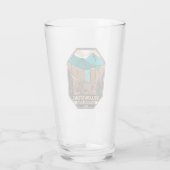 Minimaal bionretro van Yellowstone National Park Glas (Achterkant)
