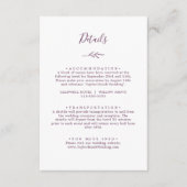 Minimaal blad | Aubergine Details Behuizing Kaart (Voorkant)