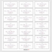 Minimaal blad | Aubergine Guest Adresetiketten Sticker (Vel)