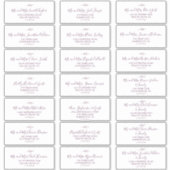 Minimaal blad | Aubergine Guest Adresetiketten Sticker (Voorkant)