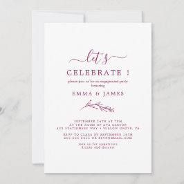 Minimaal blad | Boho Crème Laten we het vieren Kaart