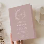 Minimaal blad | Dusty Roos gevouwen bruiloft progr Programma