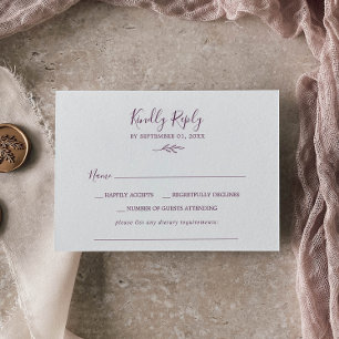 Minimaal blad   Eisen aan aubergine RSVP Kaartje