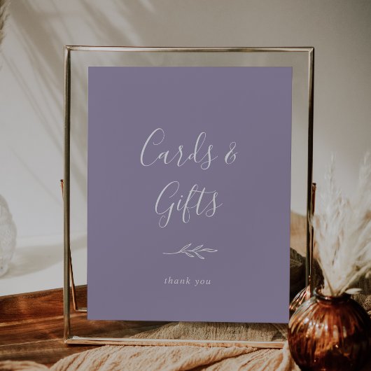 Minimaal blad | Lavendel Kaarten en geschenken Pos Poster