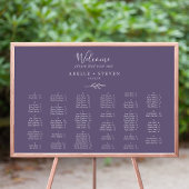 Minimaal blad | Plum Alfabetische zitgrafiek Poster