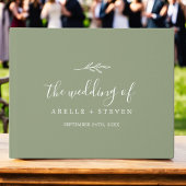 Minimaal blad | Sage Blank Pages Wedding Guest Boo Gastenboek