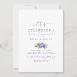 Minimaal blad | Stof Paars "Laten we het vieren" Kaart