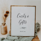 Minimaal blad | Zwart-wit Kaarten en geschenken Poster